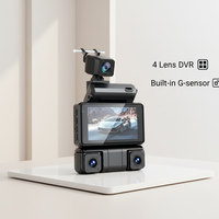 Caméra embarquée WIFI 4 objectifs 2.5K, 4 canaux, enregistreur vidéo DVR pour voiture, écran IPS 3 pouces, application, enregistrement avant, gauche, droit, arrière, capteur G intégré