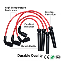 Nouveau câble d'allumage haute tension automobile et câble de bougie d'allumage, remplacement OE, jeu de câbles d'allumage en silicone 8 mm