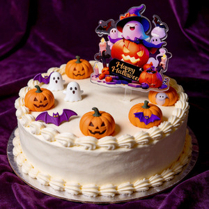 Décoration de gâteau et de cupcake d'Halloween, accessoire enfichable durable en plastique, motifs fantôme, citrouille, sorcière, pour fête, vente en gros - Product Image 4