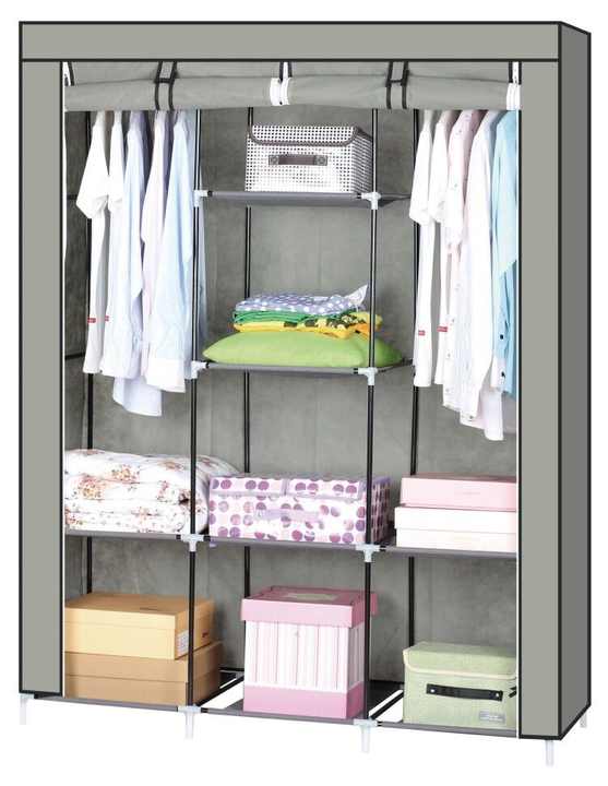 Design de mode pliant simple armoire pratique garde-robe de chambre en tissu non tissé
