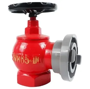 Katup hidran api putar dekompresi stabil peralatan pemadam kebakaran dalam ruangan 2.5 \ "1.5" tipe flensa katup pendaratan kuningan