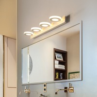 Applique murale méditerranéenne moderne avec lumière LED pour miroir, luminaire de coiffeuse réglable, télécommande, taille personnalisable