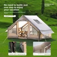 Tente de glamping gonflable de luxe Zentopia, imperméable, grande capacité, tente cabine à structure pneumatique pour le camping