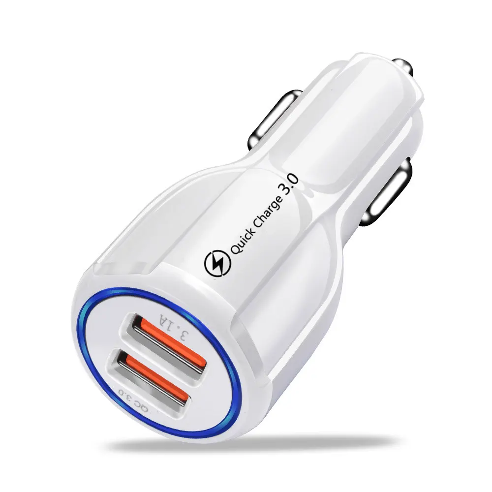 3.1A Dual USB Car Charger LED Fast Charging For Samsung For Xiaomi For Huawei Quick Charge 3.0 Phone Charger in car