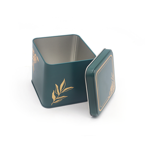 Металлические банки для чая, сахара, кофе с индивидуальным логотипом, квадратные жестяные контейнеры для специй и чая - Product Image 1