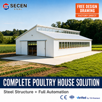 Bâtiment modulaire en acier isolé thermiquement, poulailler à construction rapide, abri pour chevaux et bétail pour projets agricoles mondiaux