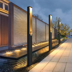 Applique murale moderne en acier inoxydable à LED pour salon, décoration extérieure de cour - Product Image 3