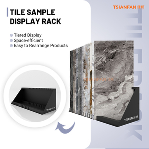 Espositore Personalizzabile di Alta Gamma per Campioni di Piastrelle in Metallo con Molteplici Scomparti per Sale Espositive, Scaffale Semplice in Acciaio - Product Image 2