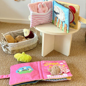 Giocattolo Ecologico per Cani e Gatti con Suoni, Peluche Rosa per Nascondere Cibo, Libro Interattivo Educativo per il Buonanotte - Product Image 4
