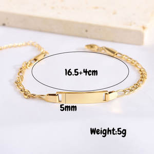 Pulsera Geométrica de Acero Inoxidable Chapada en Oro de 18K, Moderna y Personalizada, Regalo para Mamá, Hija, Niña, Bebé - Product Image 6