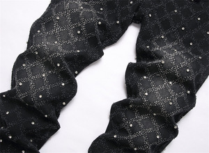 Jeans da <span class=keywords><strong>Uomo</strong></span> High Street Bootcut alla Moda, Elasticizzati, Strappati, con Ricamo a Diamante, Skinny, a Zampa d'Elefante, Effetto Stacked - Product Image 3