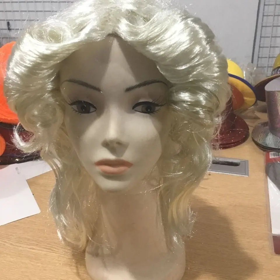 Costume New Ladies Women Perruque Blonde Long Flick Wig