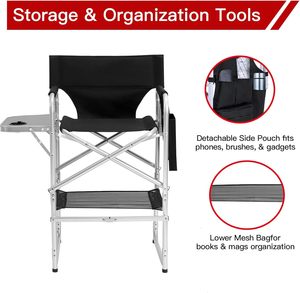 Nouvelle chaise d'artiste de maquillage pliable en métal portable bon marché, tabouret de bar de chaise de directeur pour le voyage, <span class=keywords><strong>salon</strong></span> de beauté, pliable léger - Product Image 6