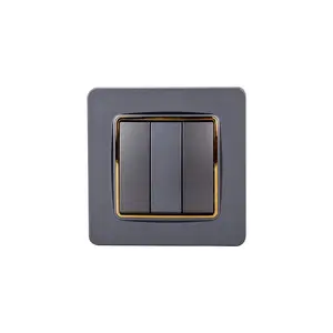 Abuk China Supplier Saudi Arabia Iraq Kenya New Design 2 Gang Wall Switch 16a British Standard Electric Light Switch