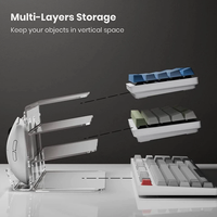 Support de Rangement pour Clavier et Souris en Acrylique Personnalisé en Usine, Organisateur de Bureau à 3 Niveaux, Présentoir pour Clavier, Support pour Clavier de Jeu