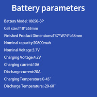 Batería Recargable de Estado Sólido Personalizada de 3.7V 20800mAh, 500 Ciclos, Soft-Pack 18650, para Rastreador GPS, Altavoz Portátil, Dispositivo Médico