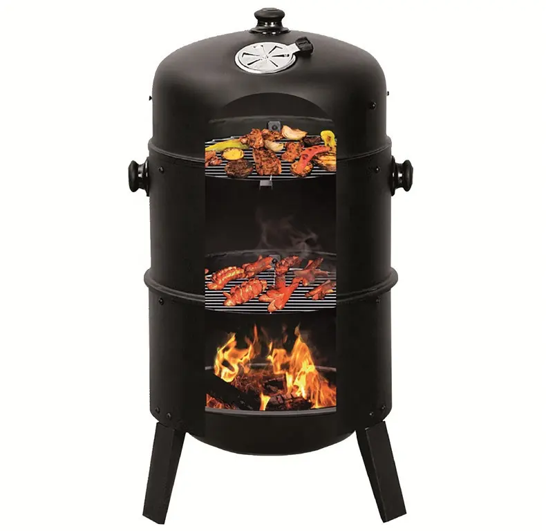 BBQ Smoker 16 Inch Grill 3 Trong 1 Ngoài Trời Than Grill Vòng Grills