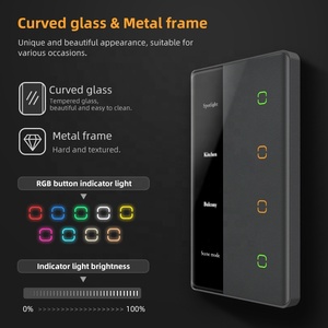 New <span class=keywords><strong>LED</strong></span> hiển thị cảm ứng thông minh chuyển đổi DIY Tên tuya cuộc sống thông minh app điều khiển ánh sáng chuyển đổi hai cách chúng tôi tiêu chuẩn ZigBee 3.0 - Product Image 3