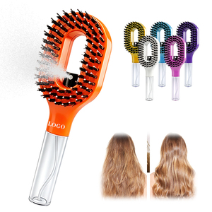 2-in-1 Spray Hydrating Comb – Built-in Fine Mist Nozzle, Detangling & <b>Smoothing</b> <b>Brush</b> for Silky Hair - Product Image 1