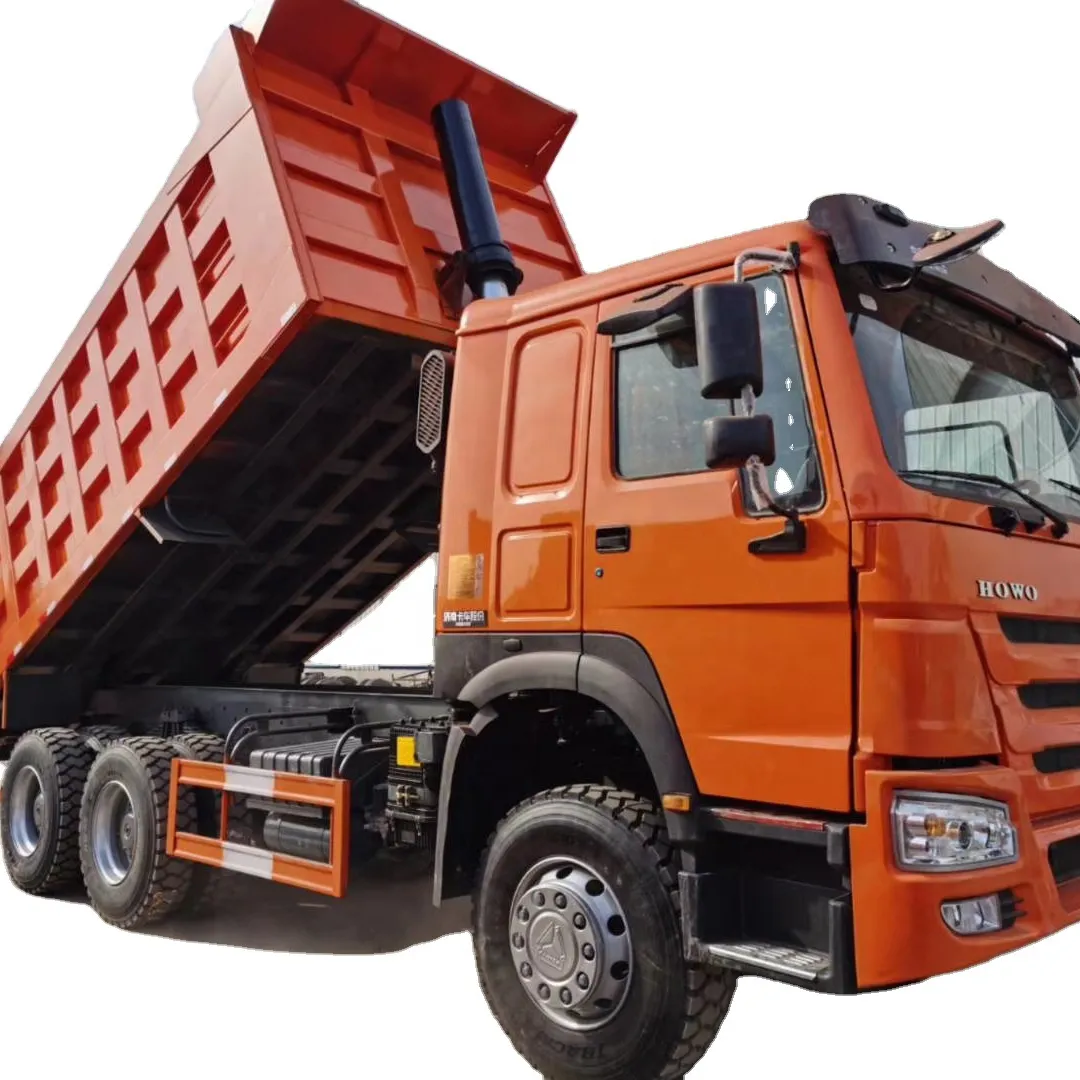 Venda de descarga de segunda mão caminhão sino sinocaminhão howo 371 6*4 a7 8*4 camiões usados para preço de venda