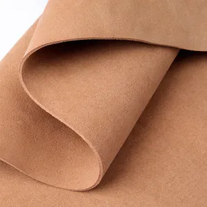 Best 0.45-1.8mm non woven microfiber suede fabric synthetic leather for shoes upper and lining