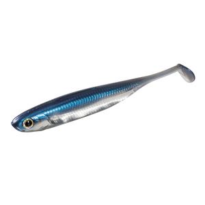 Artificial Soft Bait Swim Baits Blue Silver Paddle Tail 5 Pack for Bass Fishing Freshwater Lure Fishing Without <b>Hooks</b> - Product Image 2