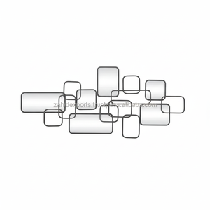 Arte de pared de flores de Metal abstracto multicolor hecho a mano, diseño Art Deco de lujo para decoración de pared de hogar y jardín, formato de impresión - Product Image 1