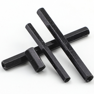 10 unidades/bolsa Espaciadores hexagonales de plástico de nailon negros con rosca hembra M2 M2.5 M3 M4 para tornillos de montaje - Product Image 4