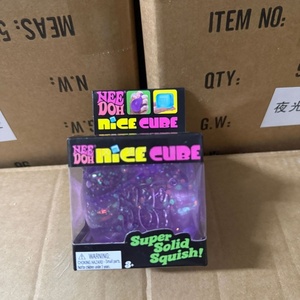 Needoh Sensory Cube Soft Glitter Stress Relief <b>Toy</b> Super Solid Squish Handheld Fidget Gift for Kids Adults Office <b>Desk</b> Play - Product Image 5