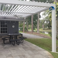 Pergola de jardin motorisée en aluminium à lames orientables, facile à assembler, vente en gros, tendance, auvent extérieur, gazebo