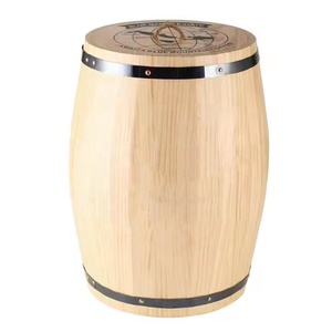 Bolígrafo de escritorio de madera pulida personalizado, maceta rústica de flores, contenedor, soporte para brochas de maquillaje, barril de madera, contenedor de granos de café - Product Image 2