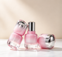 Tube de rouge à lèvres rose dégradé à tête inclinée personnalisé, emballage cosmétique en plastique vide de 3,5 ml