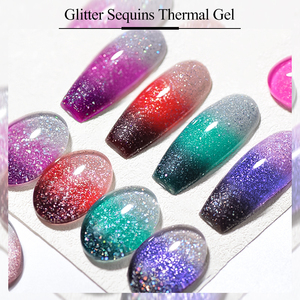 Msruioo 8ml bán vĩnh viễn véc ni ngâm UV LED Nail Gel nhiệt gel sơn móng tay nhiệt độ thay đổi màu sắc gel móng tay - Product Image 4