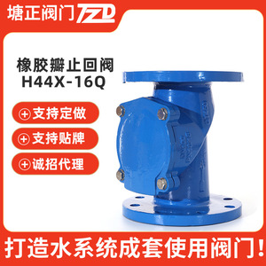 Válvula de Retención de Compuerta de Goma H44X-16Q DN50-DN300 Estándar Nacional para Tratamiento de Agua Tipo Columpio de Alta Presión - Product Image 3