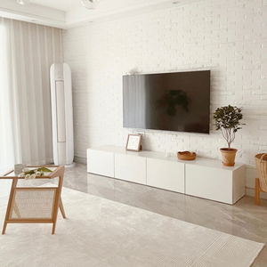 YQFOREVERエンターテインメントセンターリビングルームカーボンファイバーラージゲーミングシンプルコンソールガラス棚テレビスタンドモダン - Product Image 2