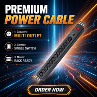 Soket PDU Industri Standar Universal DF Harga Pabrik, Terkelompok, Terukur, 8 Stopkontak AC, 10A, Serbaguna