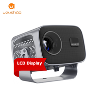 Projecteur VEVSHAO à bas prix, Android 11, A12, mise au point automatique, 350 lumens ANSI, mini LCD, prise en charge 4K, haut-parleurs intégrés avec support