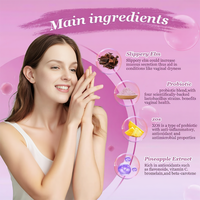 Gummies Probiotiques OEM pour Femmes à l'Orme Rouge, Vitamines, 60 Unités, Santé Vaginale, Équilibre du pH, Saveur Ananas