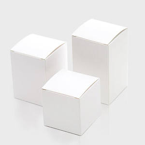 Boîte cadeau carrée en kraft noir, blanc, marron, pliable, pour mariage, anniversaire, fête, boîtes d'emballage personnalisées - Product Image 1