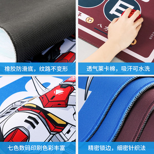 Custom Mouse Pads Rubber Cloth Surface 2mm 3mm 4mm 5mm Thickness Options <b>With</b> Wristband For Computer <b>Desk</b> Use - Product Image 4