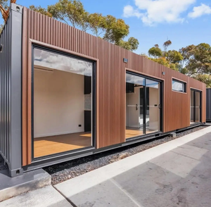 Maisons conteneurs préfabriquées mobiles en verre pour bureaux et résidences extérieures avec <span class=keywords><strong>garage</strong></span> - Product Image 1