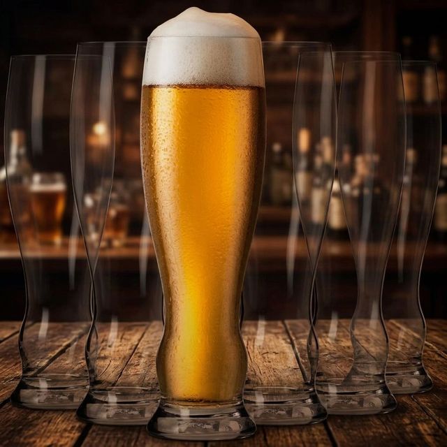 Custom Logo 500ml Wheat Beer Glass Cups High Quality Reusable Food Grade Party Beer Mug Wine Juice Water Modern Classic
