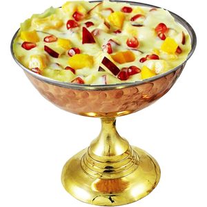 PARIJAT-Cuenco artesanal de acero inoxidable para helados, cuenco con soporte, vajilla elegante para postres y decoraciones de fiesta - Product Image 2