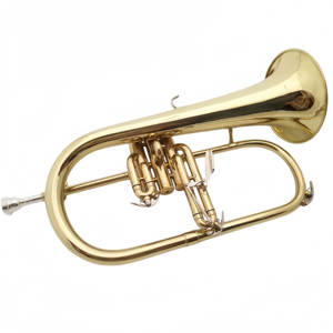 <span class=keywords><strong>Trompette</strong></span> Flugelhorn en Si bémol laqué or, <span class=keywords><strong>prix</strong></span> d'usine, instrument en laiton pour performance professionnelle et débutants - Product Image 1