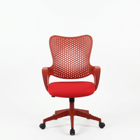 Chaise de bureau pivotante contemporaine Henglin HLC-5350FXA en maille de nylon avec mousse moulée et structure en acier pour bureau à domicile et atelier