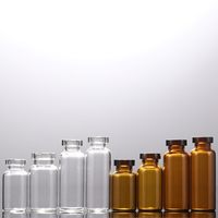 Flacon en verre de 2-30 ml en stock, flacon transparent de 10 ml à sertir, flacon en verre ambré, ampoule, flacon pour poudre lyophilisée, flacon pour sérum ou liquide brut