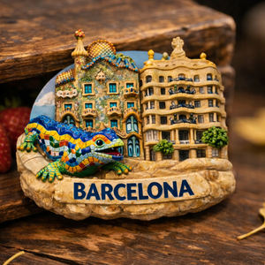 Imán de Resina con Paisaje Famoso de <span class=keywords><strong>Barcelona</strong></span>, España, Recuerdo 3D, Logotipo Personalizado, Estilo Magnético para Refrigerador - Product Image 2