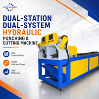 Máquina industrial CNC de doble estación y sistema dual para perforación y troquelado de acero de canal y tubo cuadrado