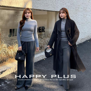 ชุดเสื้อถักนิตติ้งสำหรับผู้หญิงไซส์ใหญ่ Runqi สีเทากาแล็กซี่ เสื้อสีเทาชาร์โคล กางเกงขายาวสีพื้น เสื้อสเวตเตอร์แขนยาวพร้อมป้ายยี่ห้อ สำหรับฤดูใบไม้ร่วง - Product Image 2