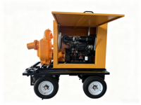 Pompe à eau mobile sur remorque diesel 500m³/h, grande capacité, pour drainage d'urgence en cas d'inondation et pompe de sauvetage